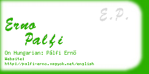 erno palfi business card